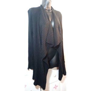 INTERNATIONAL CONCEPTS LONG SLEEVE BLACK KNIT CARDIGAN SZ XL